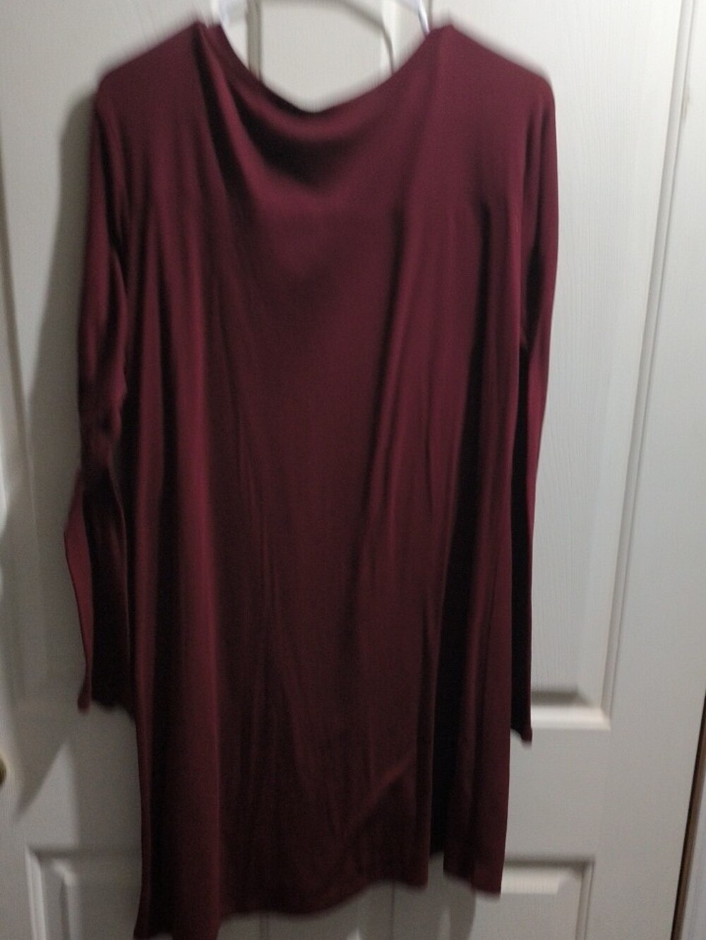 Burgundy Long Sleeve Button-Trim Tunic - Picture 4 of 4